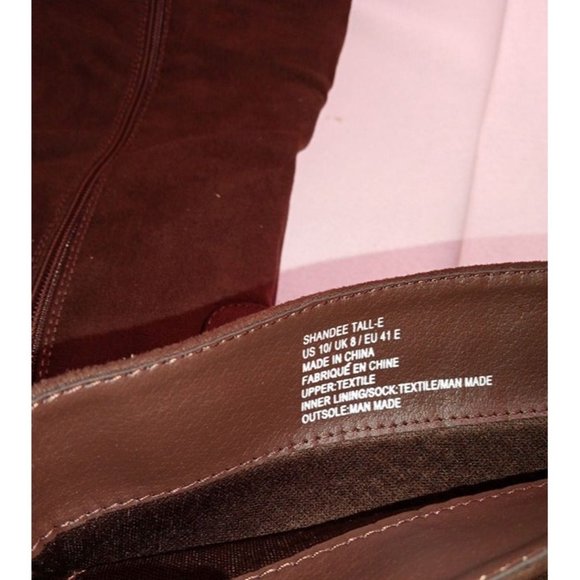 Shandee Tall-E Just Fab Brown 4.5" Heel Knee High Boots Size 10 BRAND NEW - Picture 7 of 7